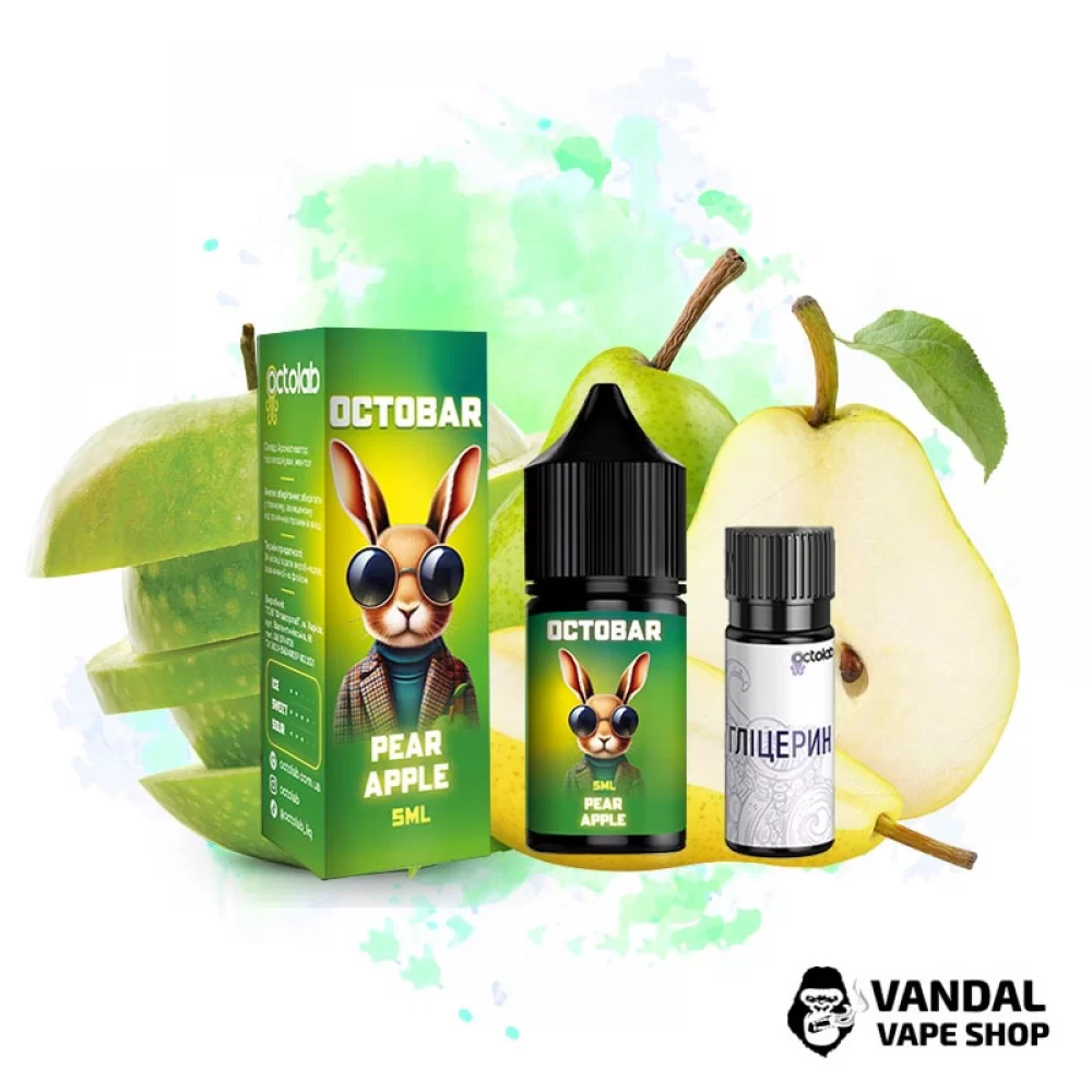 Набор для самозамеса Octo Bar NFT Salt 10 мл 50 мг со вкусом груши и яблока Набор для самозамеса Octo Bar NFT Salt 10 мл 50 мг со вкусом груши и яблока