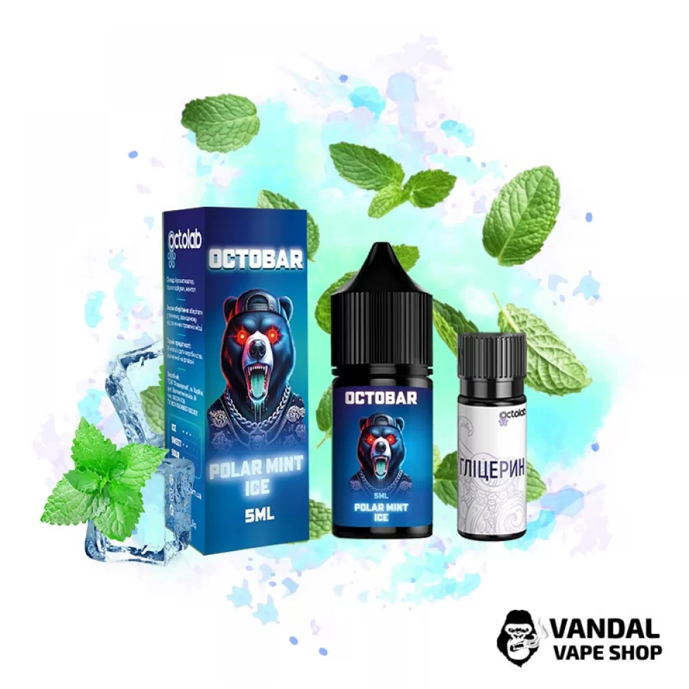 Набор для самозамеса Octo Bar NFT Salt 10 мл 50 мг со вкусом мяты с холодком Набор для самозамеса Octo Bar NFT Salt 10 мл 50 мг со вкусом мяты с холодком