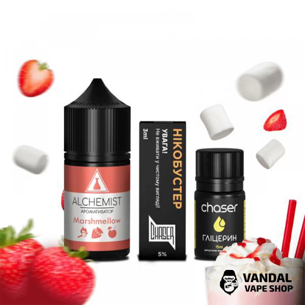 Набор для самозамеса Alchemist 30 мл 65 мг со вкусом маршмэллоу Набор для самозамеса Alchemist 30 мл 65 мг со вкусом маршмэллоу