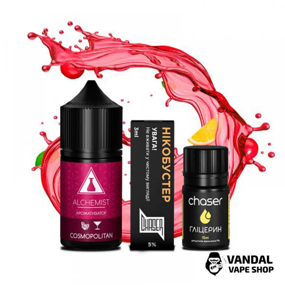 Набор для самозамеса Alchemist FL 30 мл 50 мг со вкусом клюквенного коктейлю со льдом Набор для самозамеса Alchemist FL 30 мл 50 мг со вкусом клюквенного коктейлю со льдом