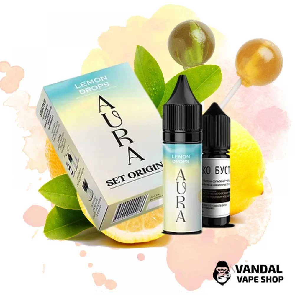 Набор для самозамеса Aura Original 15 мл 50 мг - с вкусом лимонных леденцов.