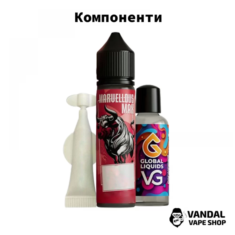 Органический набор для самозамеса Marvellous Max -  Wild Boar Raspberry 60 мл 3 мг со вкусом - малины с холодком Органический набор для самозамеса Marvellous Max -  Wild Boar Raspberry 60 мл 3 мг со вкусом - малины с холодком