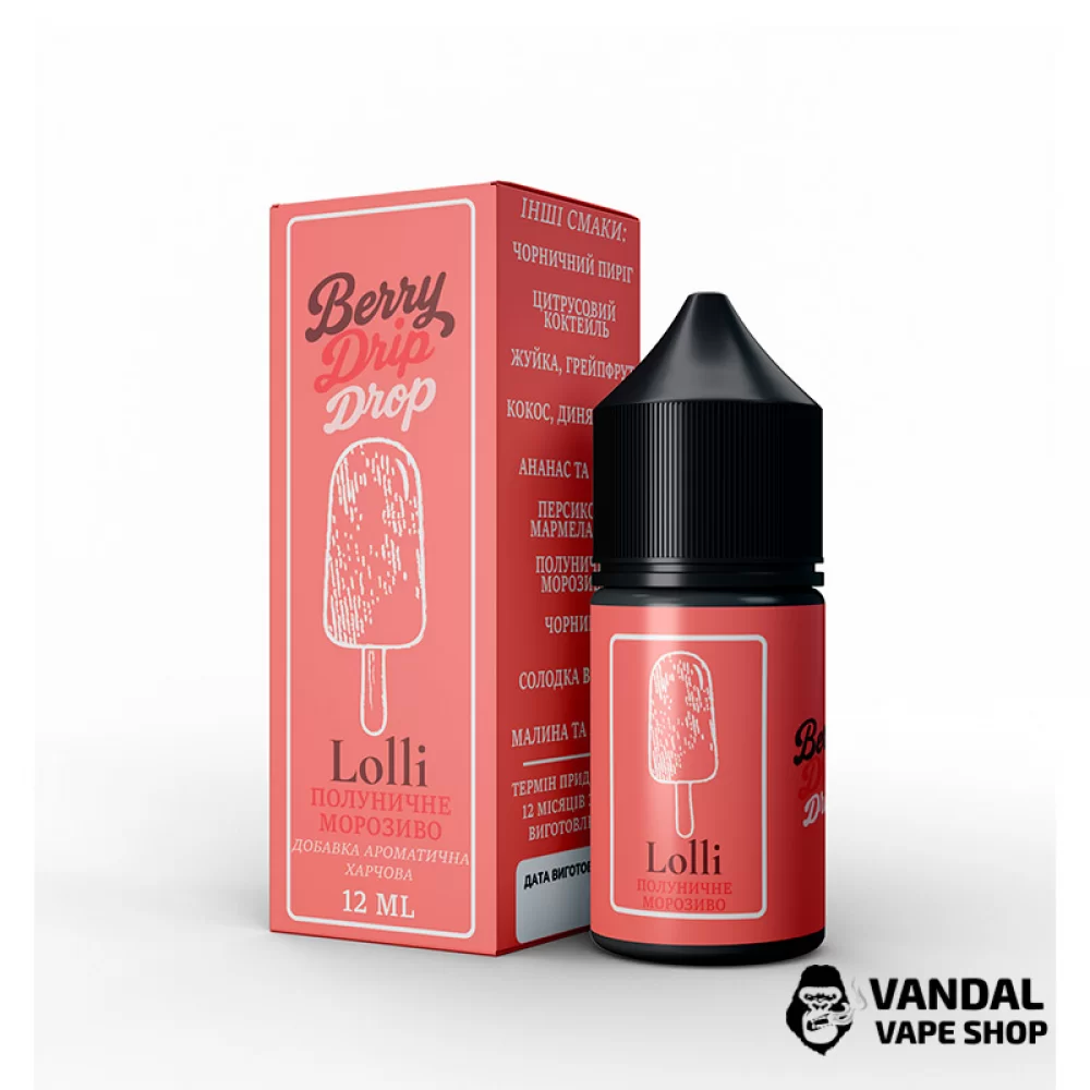 Набір для самозамісу Berry Drip Drop 30 мл 50 мг зі смаком полуничного морозива