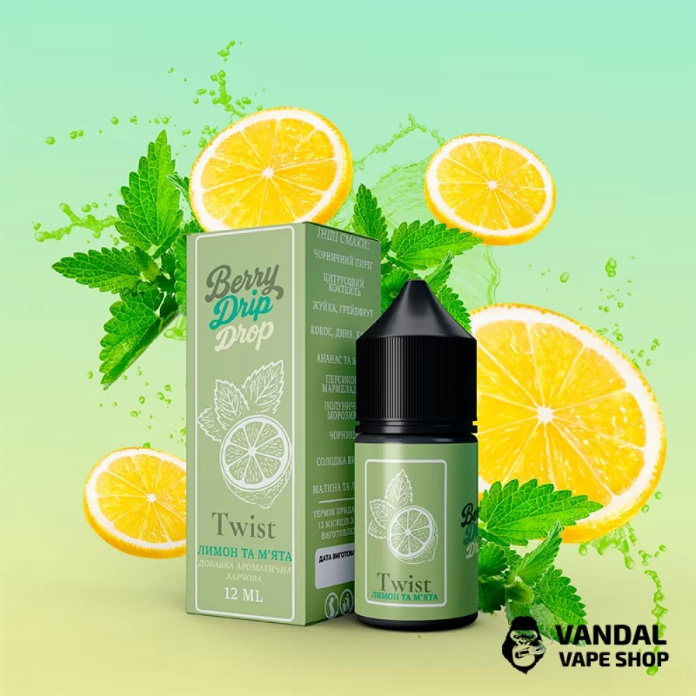 Набор для самозамеса Berry Drip Drop 30 мл 25 мг со вкусом лимона и мяты
