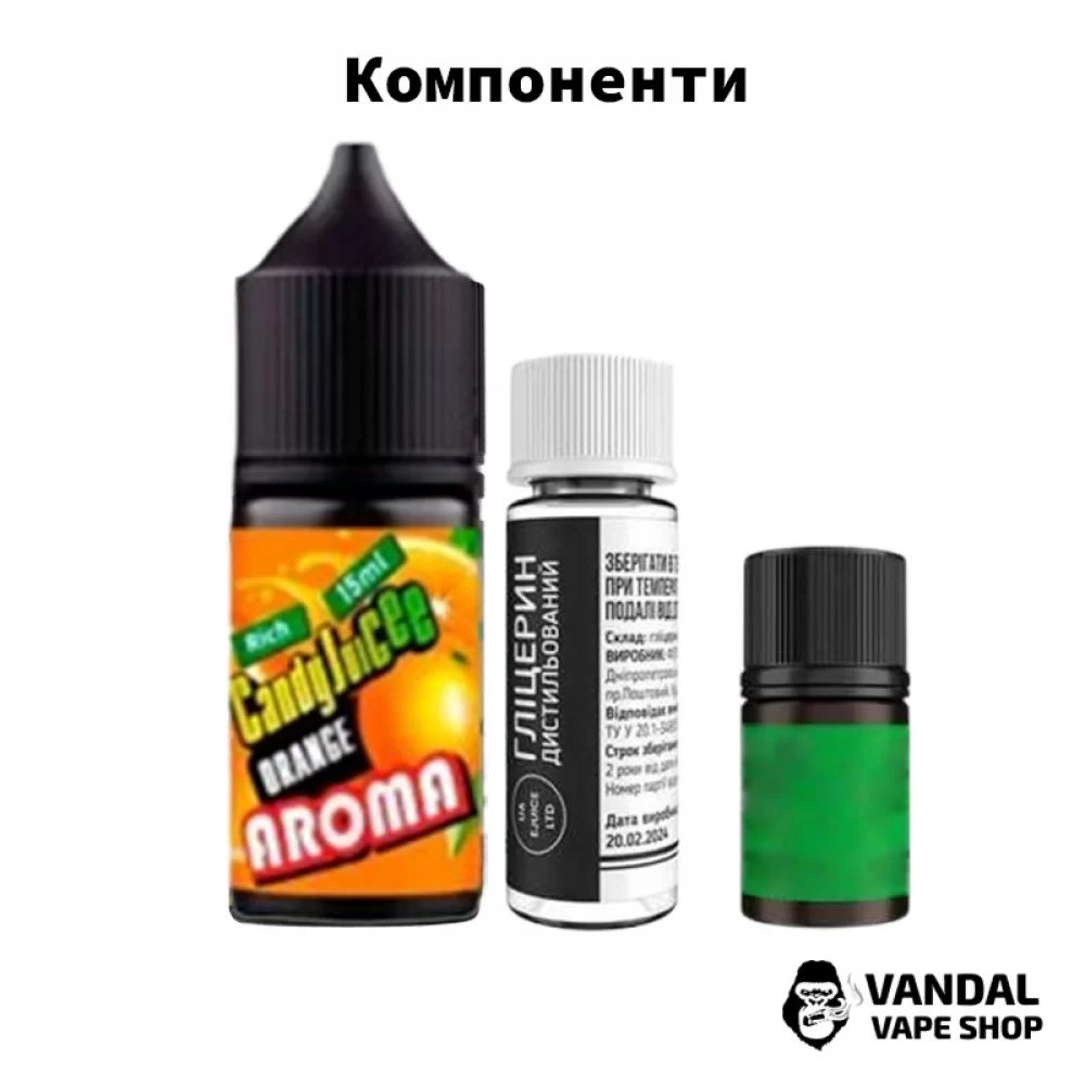 Набор для самозамеса Candy Juice Premium Salt со вкусом Мяты 30 мл 65 мг