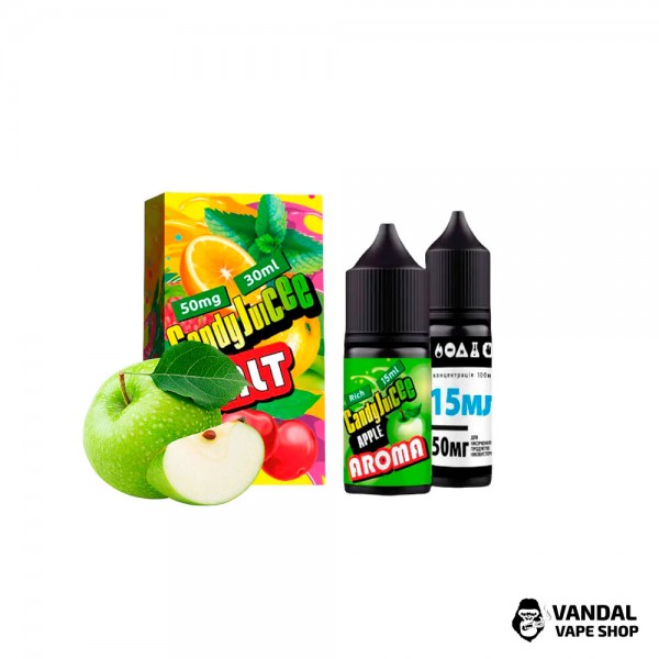 Набір для самозамісу Candy Juice Premium Salt зі смаком Яблука 30 мл 50 мг