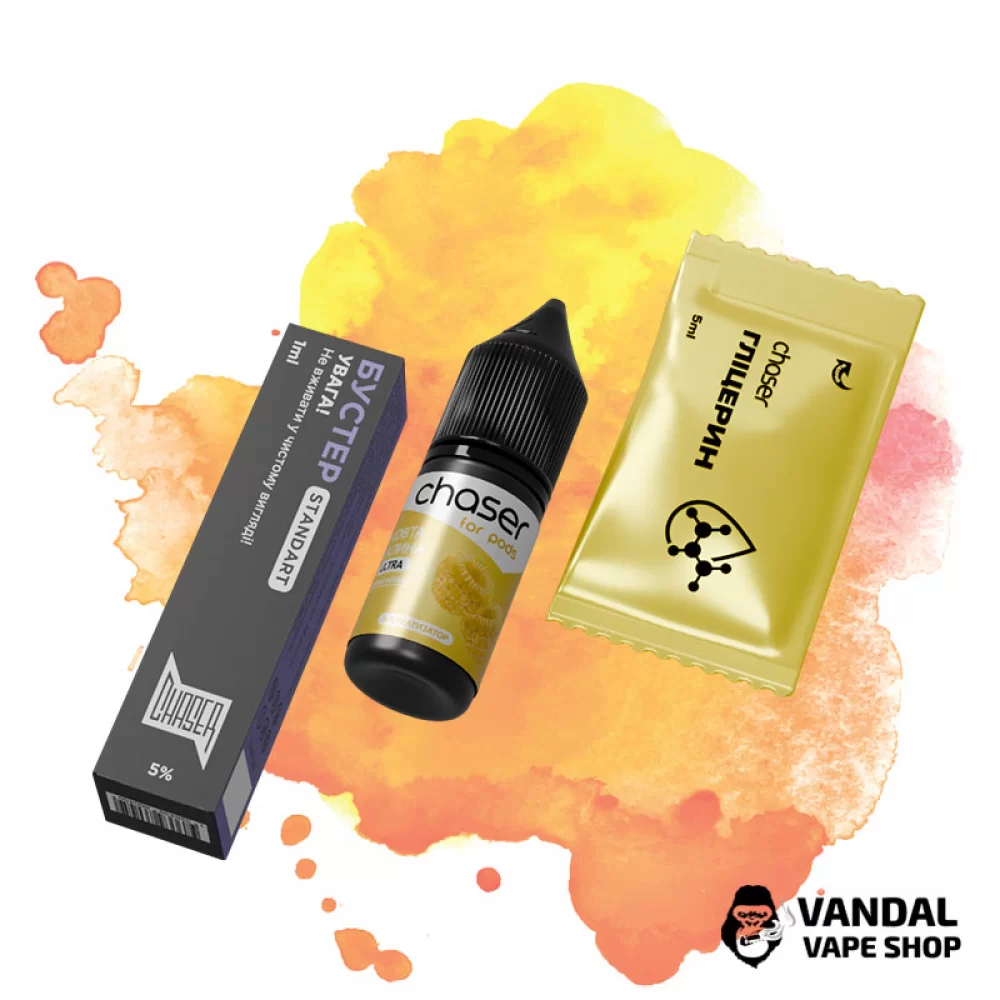 Набор для самозамеса Chaser ForPods 10 мл 50 мг со вкусом желтой малины Набор для самозамеса Chaser ForPods 10 мл 50 мг со вкусом желтой малины