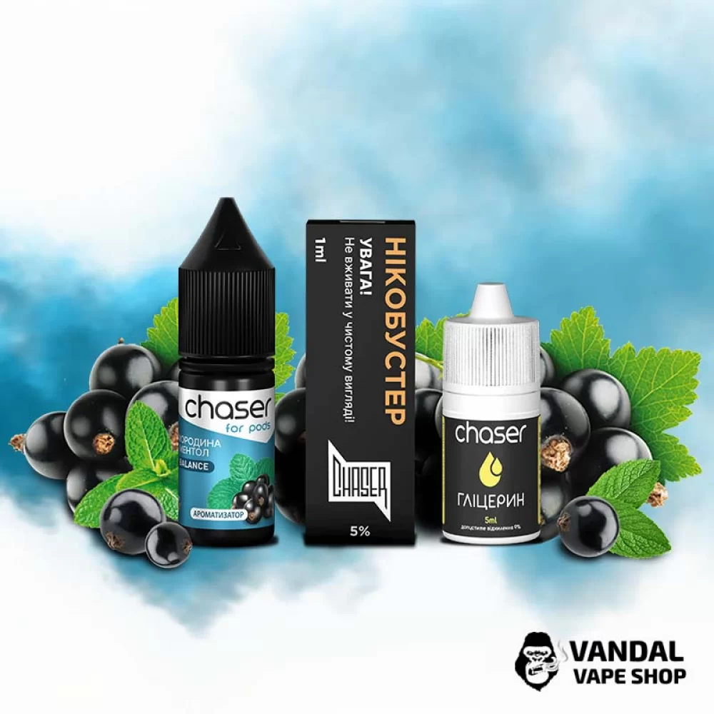 Набор для самозамеса Chaser ForPods 10 мл 50 мг со вкусом смородины и ментола