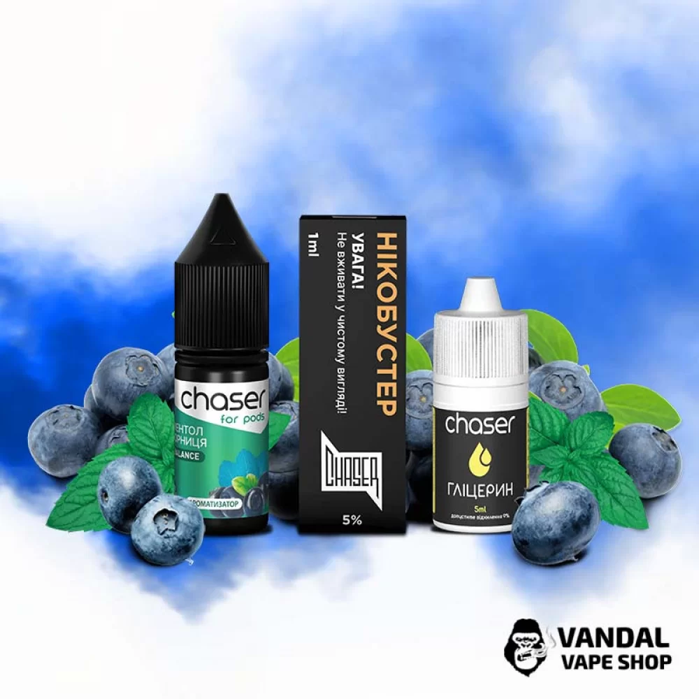 Набор для самозамеса Chaser ForPods 10 мл 65 мг со вкусом черники и ментола