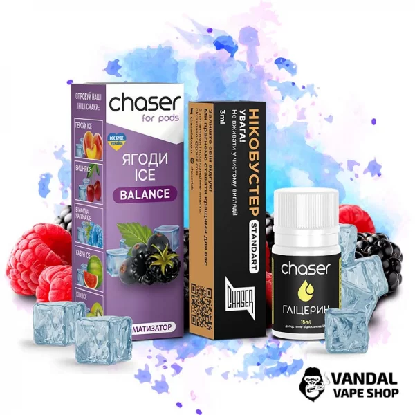 Набор для самозамеса Chaser ForPods Ice 10 мл 50 мг со вкусом ягод с холодком