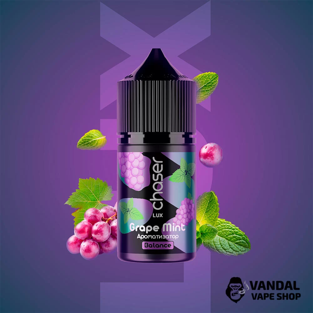 Набір для самозамісу Chaser Lux 30 мл 50 мг зі смаком винограду і м'яти