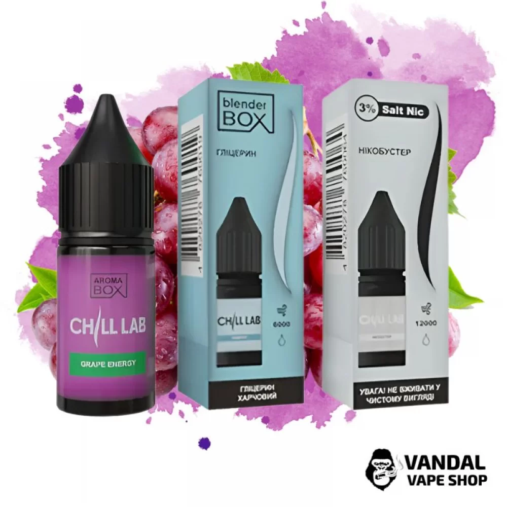 Набір для самозамісу Chill Lab 30 мл 30 мг зі смаком виноградного енергетика