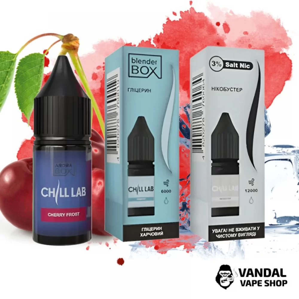 Набір для самозамісу Chill Lab 15 мл 30 мг зі смаком вишні з холодком Набір для самозамісу Chill Lab 15 мл 30 мг зі смаком вишні з холодком