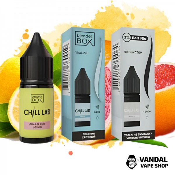 Набір для самозамісу Chill Lab 30 мл 30 мг зі смаком грейпфрута і лимона