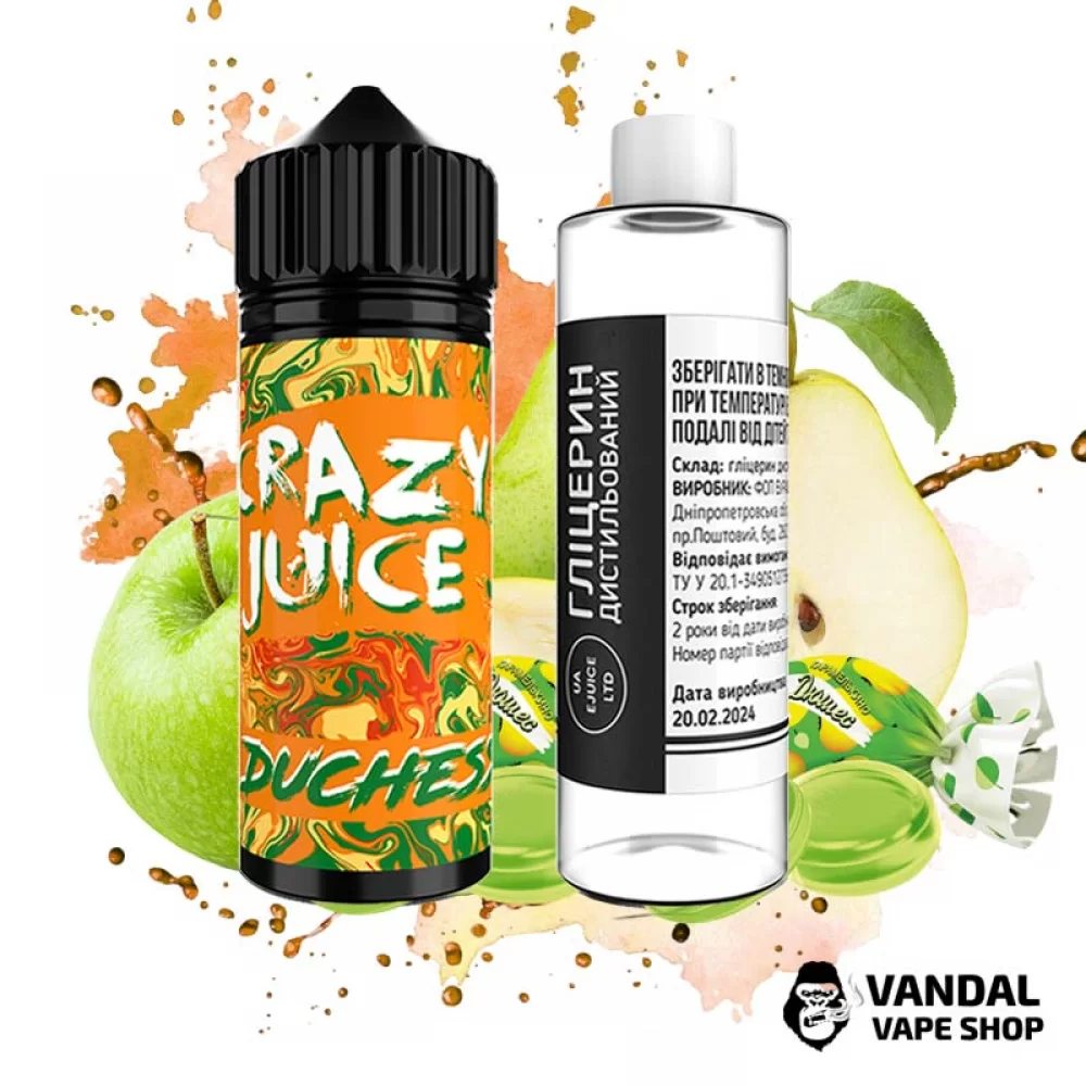 Набір для самозамісу Crazy Juice Organic - зі смаком "дюшес" 120 мл 3 мг Набір для самозамісу Crazy Juice Organic - зі смаком "дюшес" 120 мл 3 мг