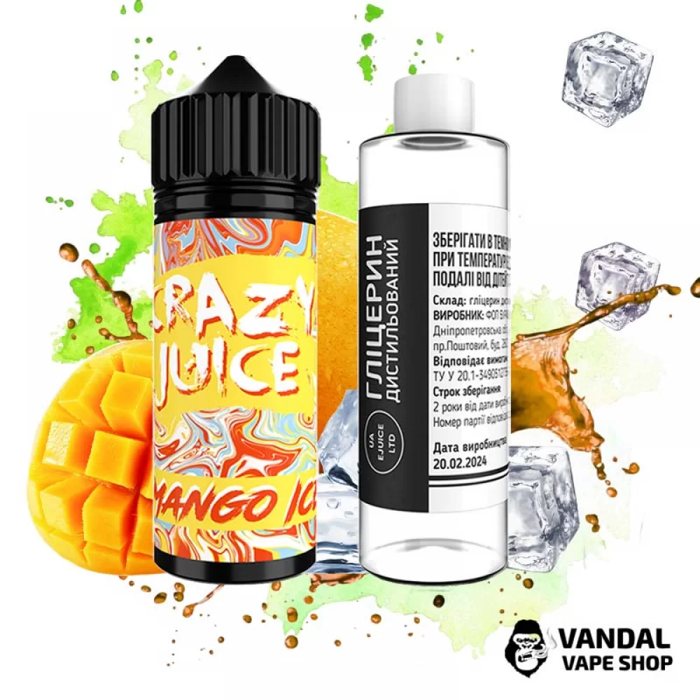 Набор для самозамеса Crazy Juice Organic - со вкусом манго со льдом 120 мл 6 мг Набор для самозамеса Crazy Juice Organic - со вкусом манго со льдом 120 мл 6 мг