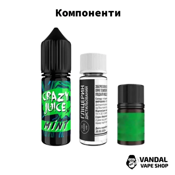 Набор для самозамеса Crazy Juice 15 мл 65 мг со вкусом яблока