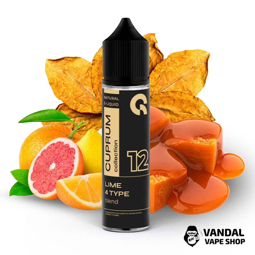 Набор для самозамеса Cuprum 60 мл 3 мг - со вкусом табака, лайма и карамели Набор для самозамеса Cuprum 60 мл 3 мг - со вкусом табака, лайма и карамели