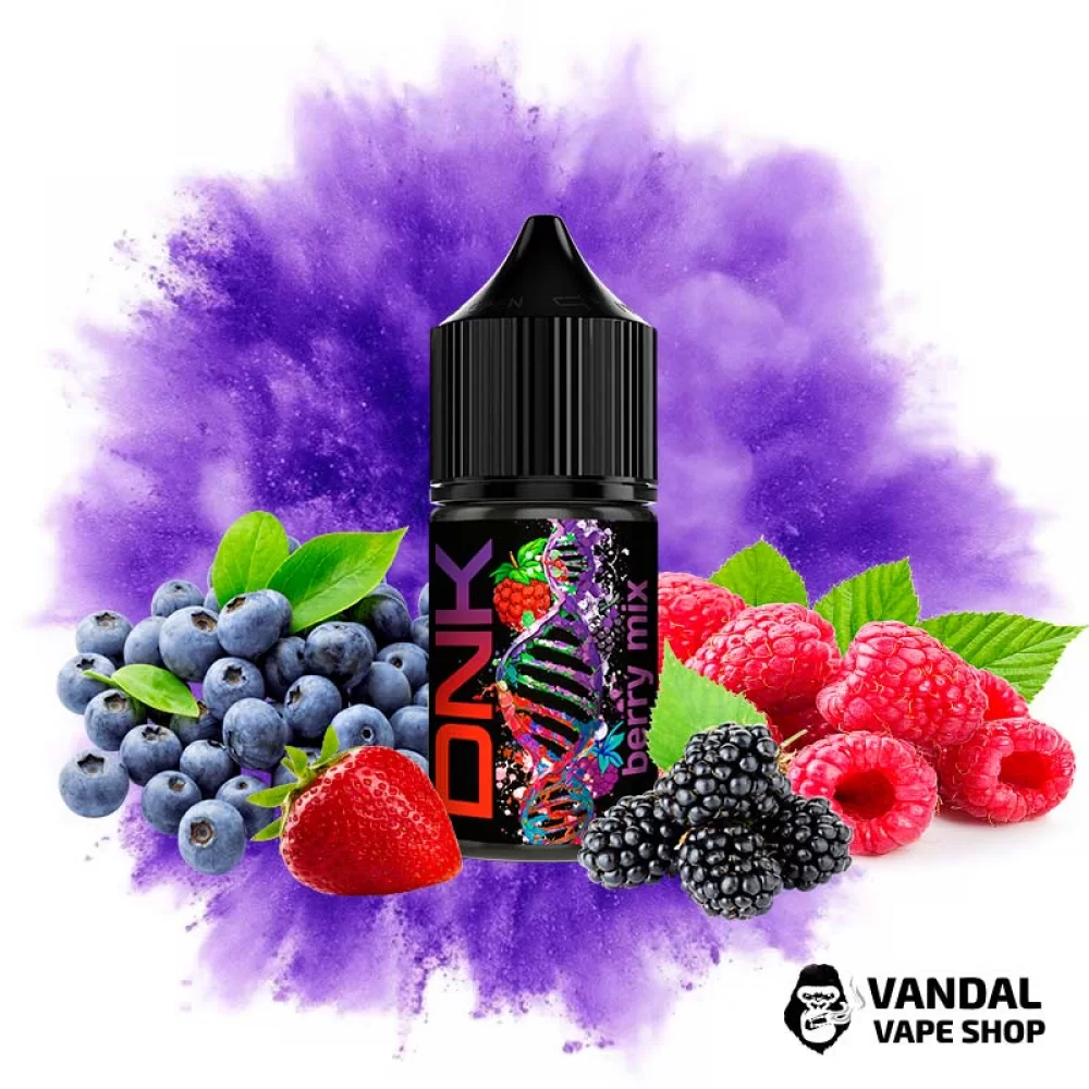 Набор для самозамеса DNK 30 мл 25 мг - со вкусом черники, малины, клубники и ежевики Набор для самозамеса DNK 30 мл 25 мг - со вкусом черники, малины, клубники и ежевики