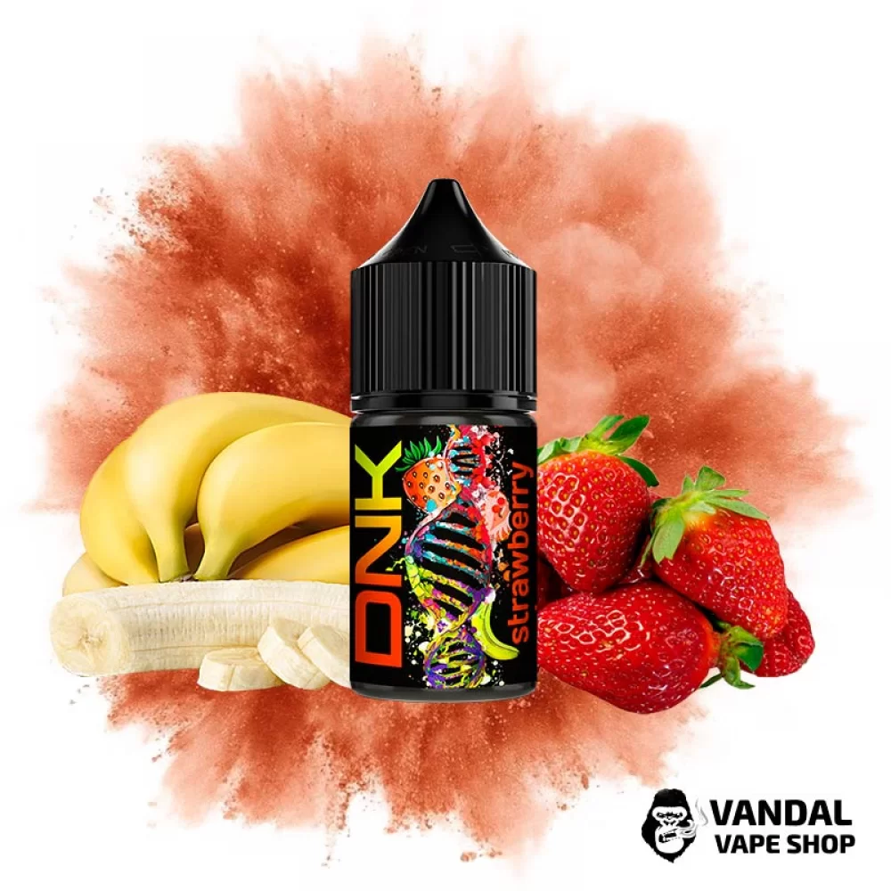 Набор для самозамеса DNK 30 мл 25 мг - со вкусом клубника и банана Набор для самозамеса DNK 30 мл 25 мг - со вкусом клубника и банана