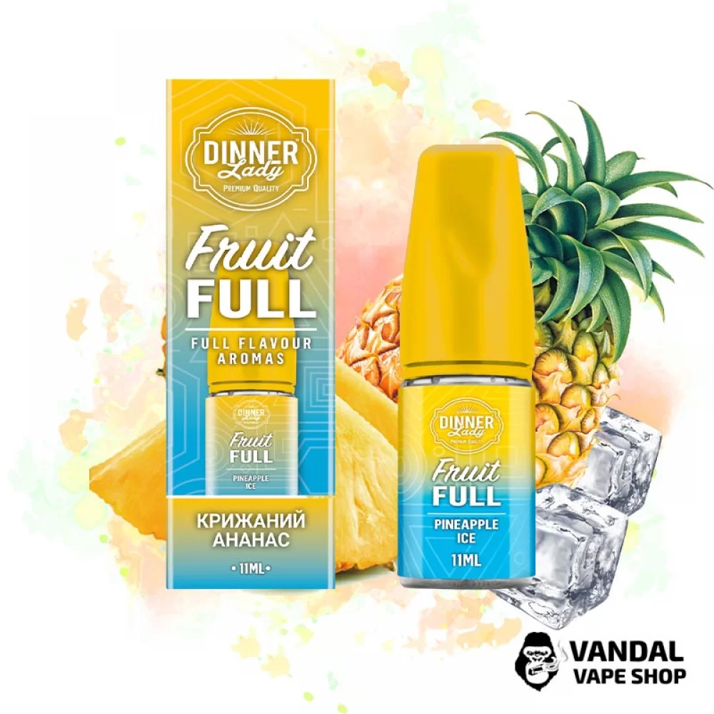 Набор для самозамеса Dinner Lady Fruit Full 30 мл 50 мг - со вкусом ананаса со льдом Набор для самозамеса Dinner Lady Fruit Full 30 мл 50 мг - со вкусом ананаса со льдом