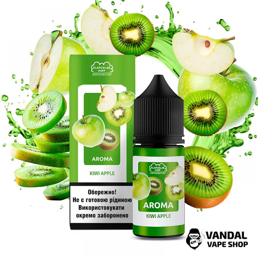 Набор для самозамеса Flavorlab Disposable Puff 30 мл 50 мг со вкусом киви и яблока