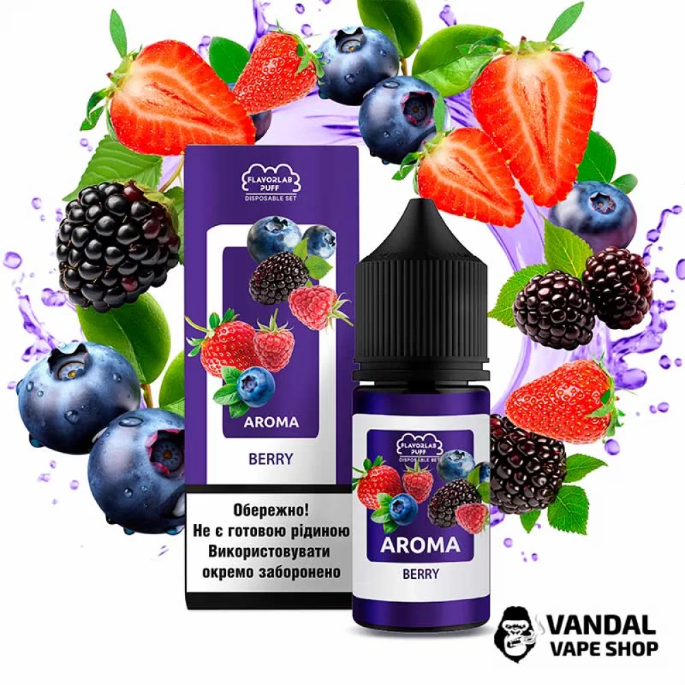 Набор для самозамеса Flavorlab Disposable Puff 30 мл 50 мг со вкусом ягод