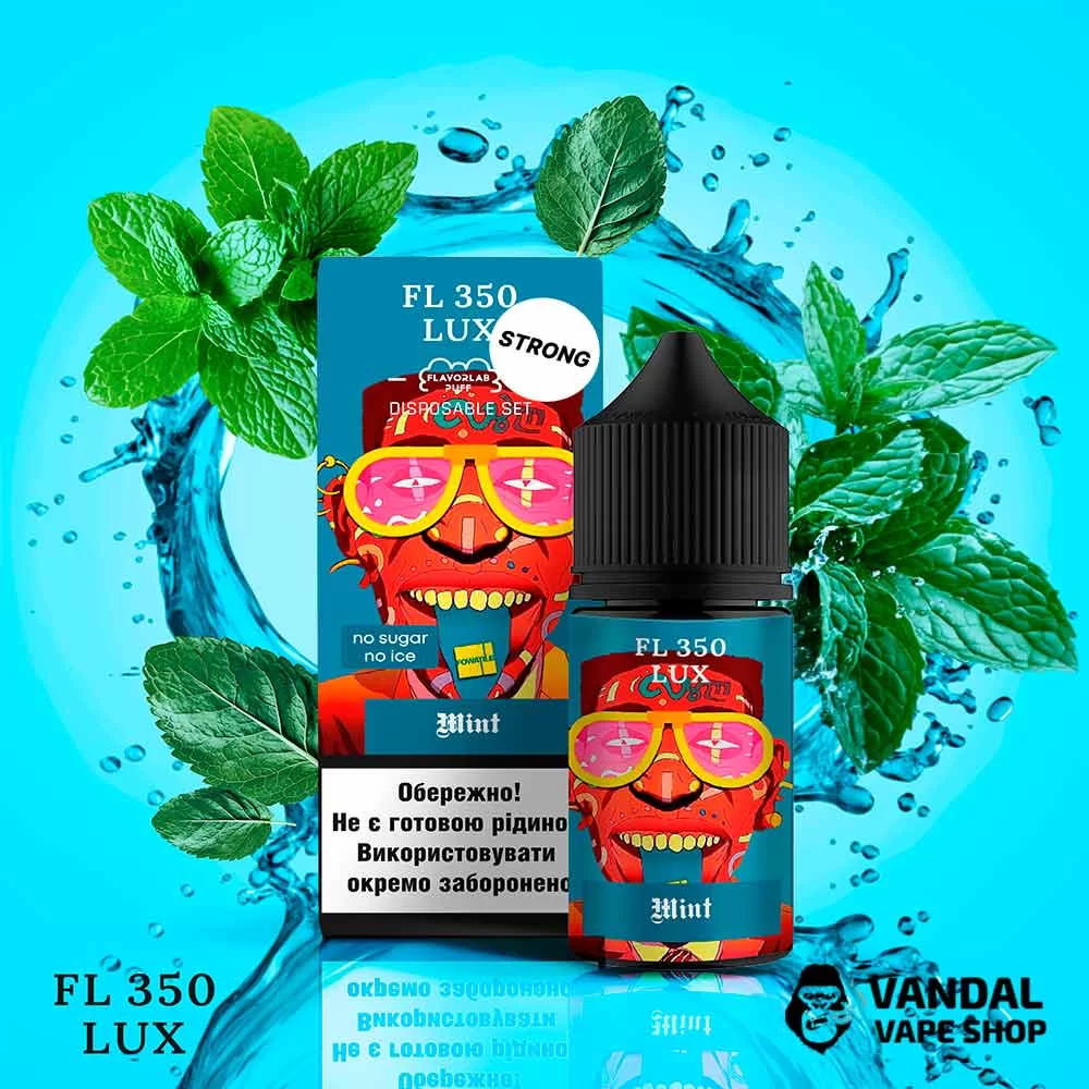 Набір для самозамісу FL350 Lux Strong Salt 30 мл 50 мг зі смаком м'яти Набір для самозамісу FL350 Lux Strong Salt 30 мл 50 мг зі смаком м'яти
