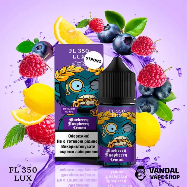 Набор для самозамеса FL350 Lux Strong Salt 30 мл 50 мг со вкусом черники, малины, лимона