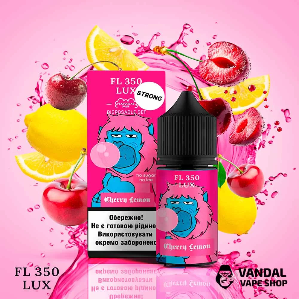 Набор для самозамеса FL350 Lux Strong Salt 30 мл 50 мг со вкусом лимона и вишни Набор для самозамеса FL350 Lux Strong Salt 30 мл 50 мг со вкусом лимона и вишни