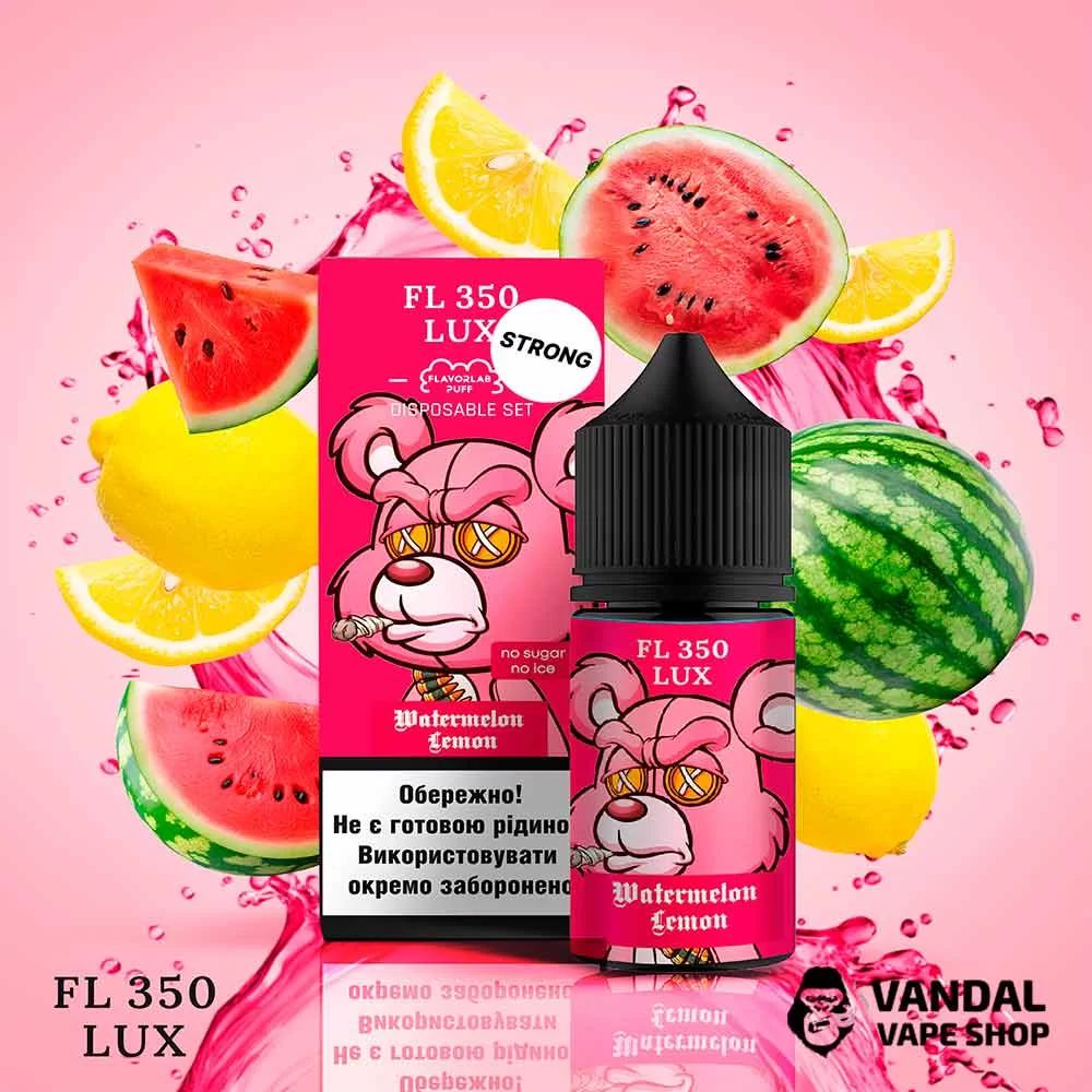 Набор для самозамеса FL350 Lux Strong Salt 30 мл 50 мг со вкусом арбуза и лимона