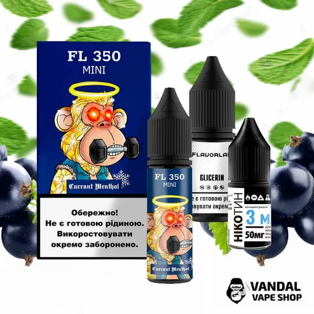 Набор для самозамеса FL350 Mini 15 мл 50 мг со вкусом мяты и смородины