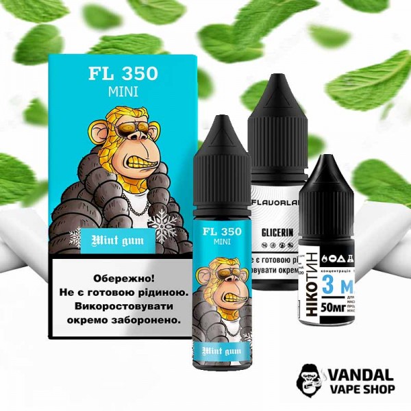 Набор для самозамеса FL350 Mini 15 мл 50 мг со вкусом мятной жвачки