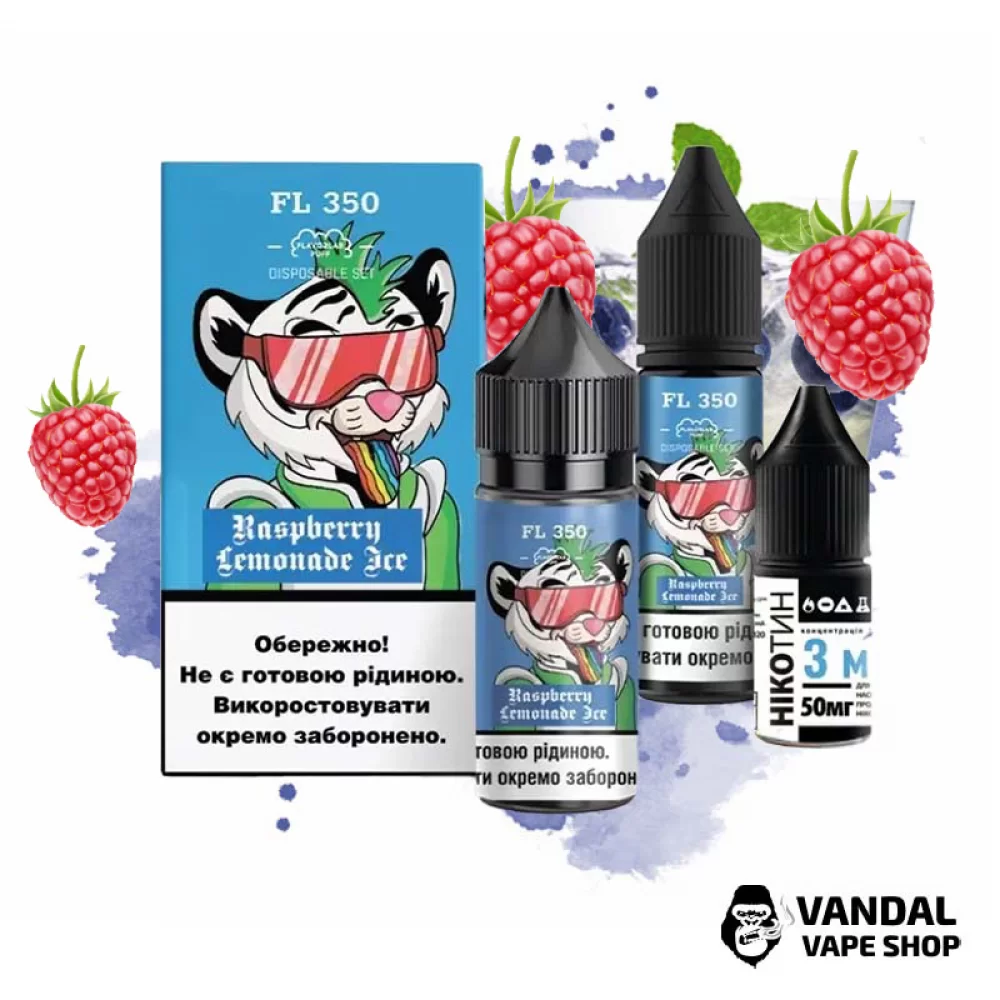Набор для самозамеса FL350 Salt 30 мл 50 мг со вкусом малинового лимонада с холодком Набор для самозамеса FL350 Salt 30 мл 50 мг со вкусом малинового лимонада с холодком
