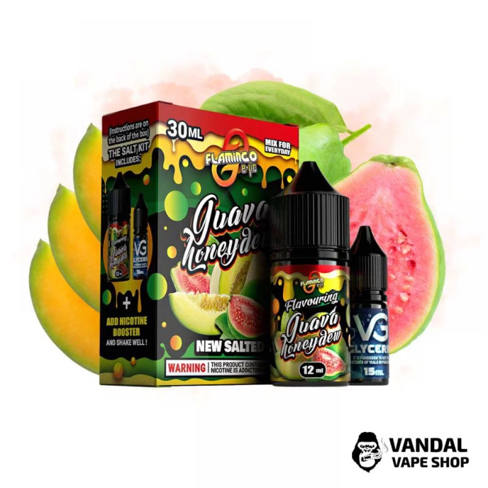 Набор для самозамеса Flamingo 30 мл 50 мг со вкусом дыни и гуавы Набор для самозамеса Flamingo 30 мл 50 мг со вкусом дыни и гуавы