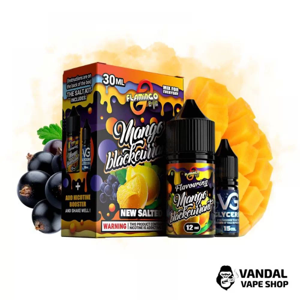 Набор для самозамеса Flamingo 30 мл 65 мг со вкусом манго и смородины Набор для самозамеса Flamingo 30 мл 65 мг со вкусом манго и смородины