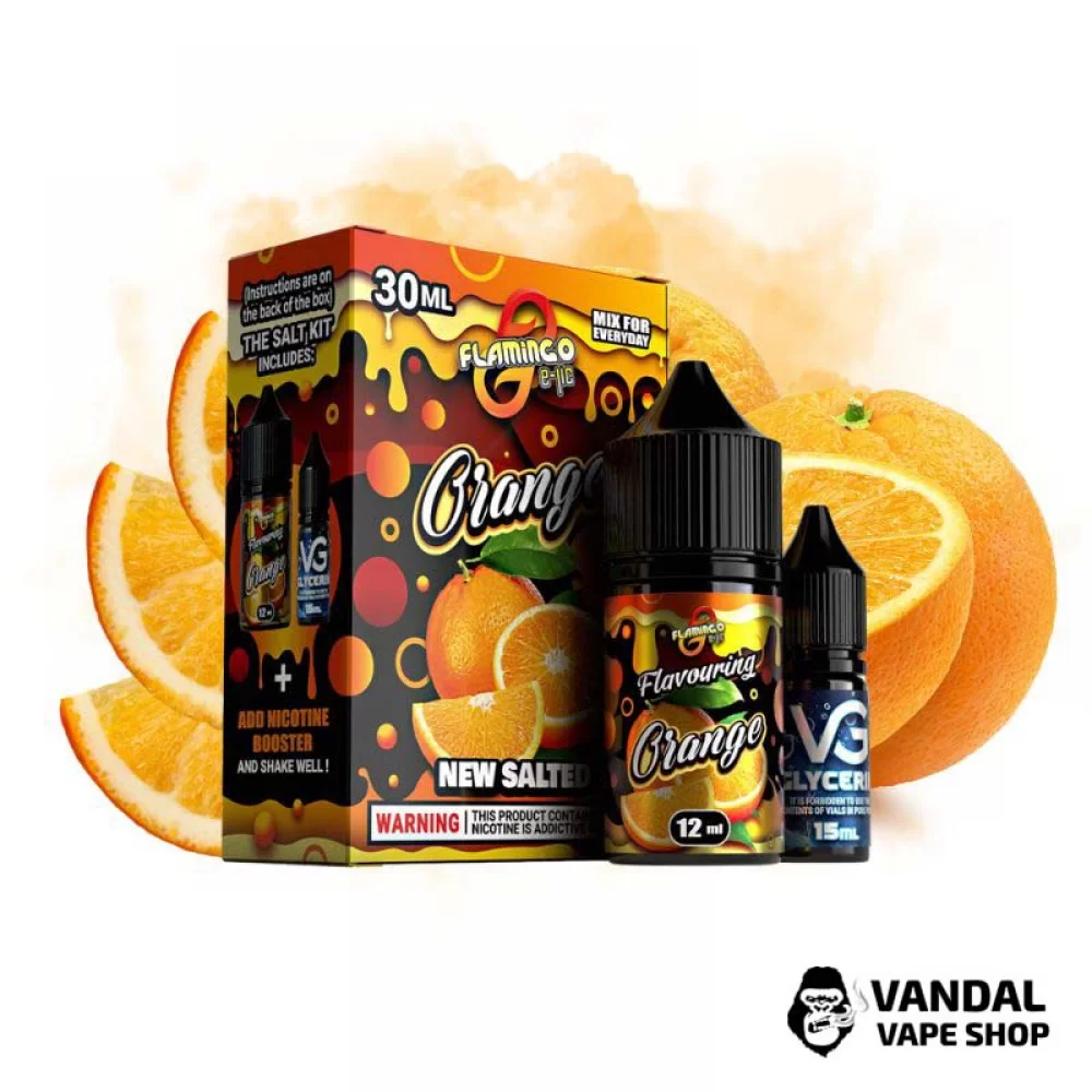 Набор для самозамеса Flamingo 30 мл 50 мг со вкусом апельсина Набор для самозамеса Flamingo 30 мл 50 мг со вкусом апельсина