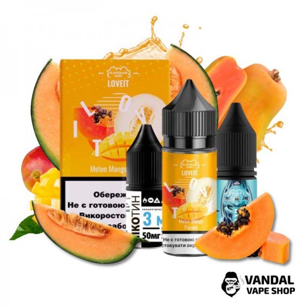 Набір для самозамісу Flavorlab Love it 30 мл 50 мг зі смаком дині, манго і папаї
