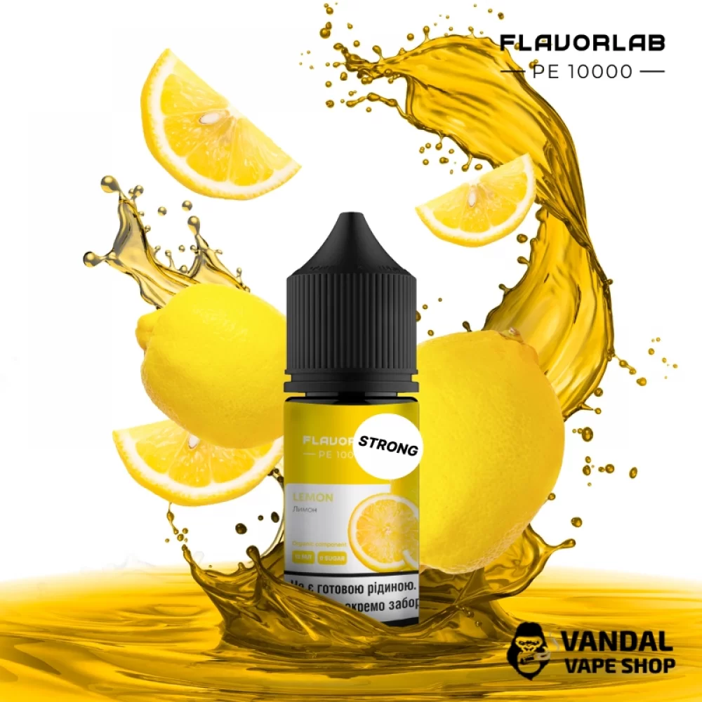 Набор для самозамеса Flavorlab PE 10000 Strong 30 мл 50 мг со вкусом лимона Набор для самозамеса Flavorlab PE 10000 Strong 30 мл 50 мг со вкусом лимона