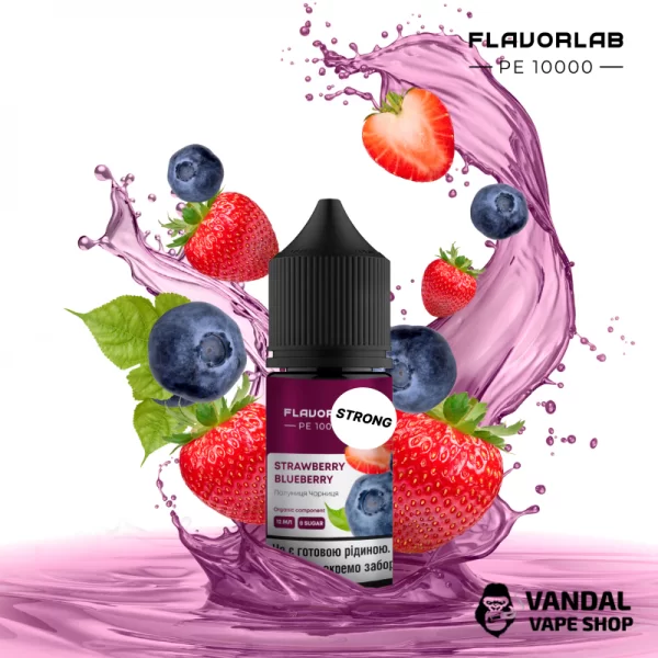 Набір для самозамісу Flavorlab PE 10000 Strong 30 мл 50 мг зі смаком полуниці та чорниці