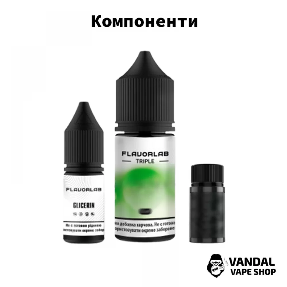 Набор для самозамеса Flavorlab Triple Strong 30 мл со вкусом энергетика с арбузом Набор для самозамеса Flavorlab Triple Strong 30 мл со вкусом энергетика с арбузом