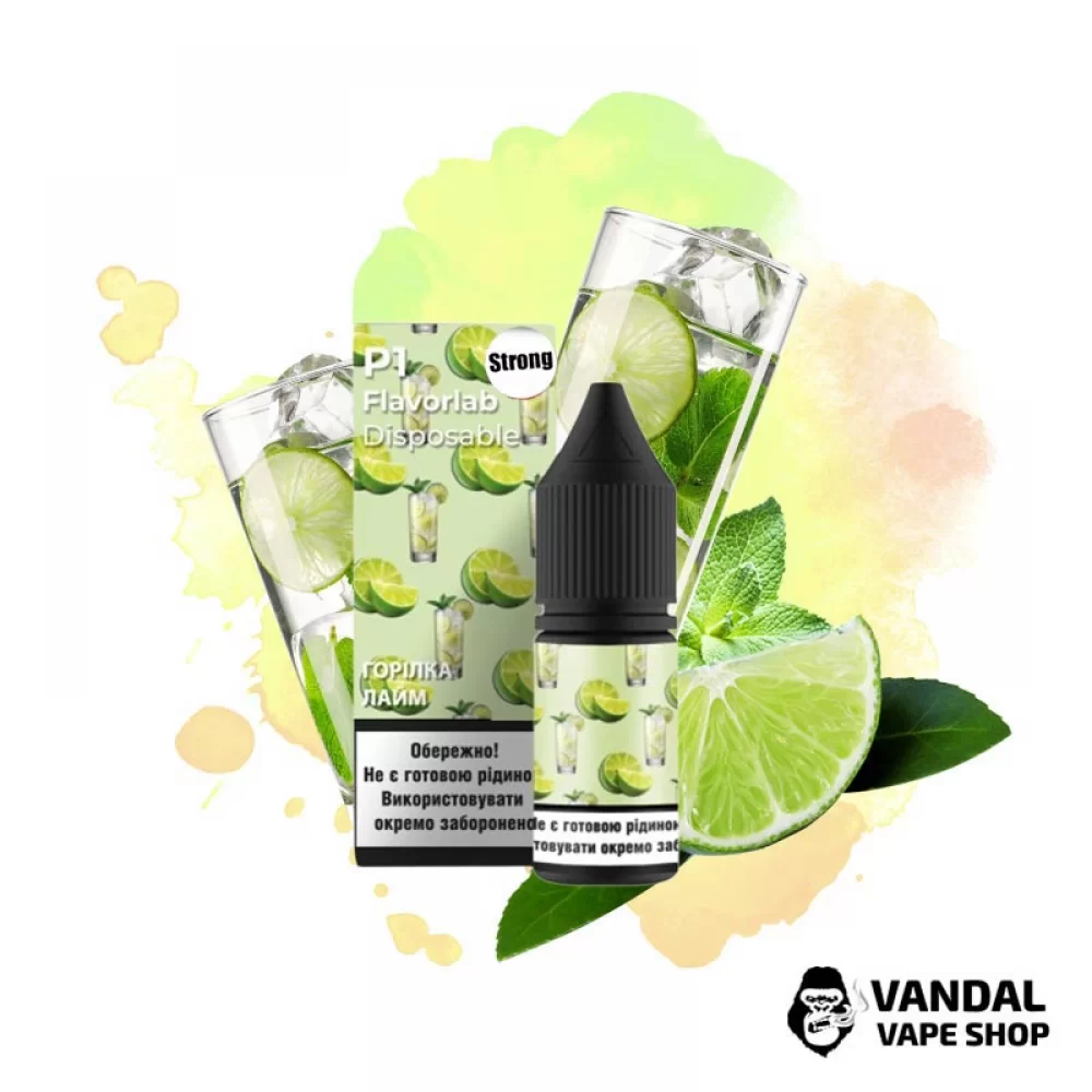 Набор для самозамеса Flavorlab Р1 Strong 10 мл 50 мг со вкусом водки с лаймом Набор для самозамеса Flavorlab Р1 Strong 10 мл 50 мг со вкусом водки с лаймом