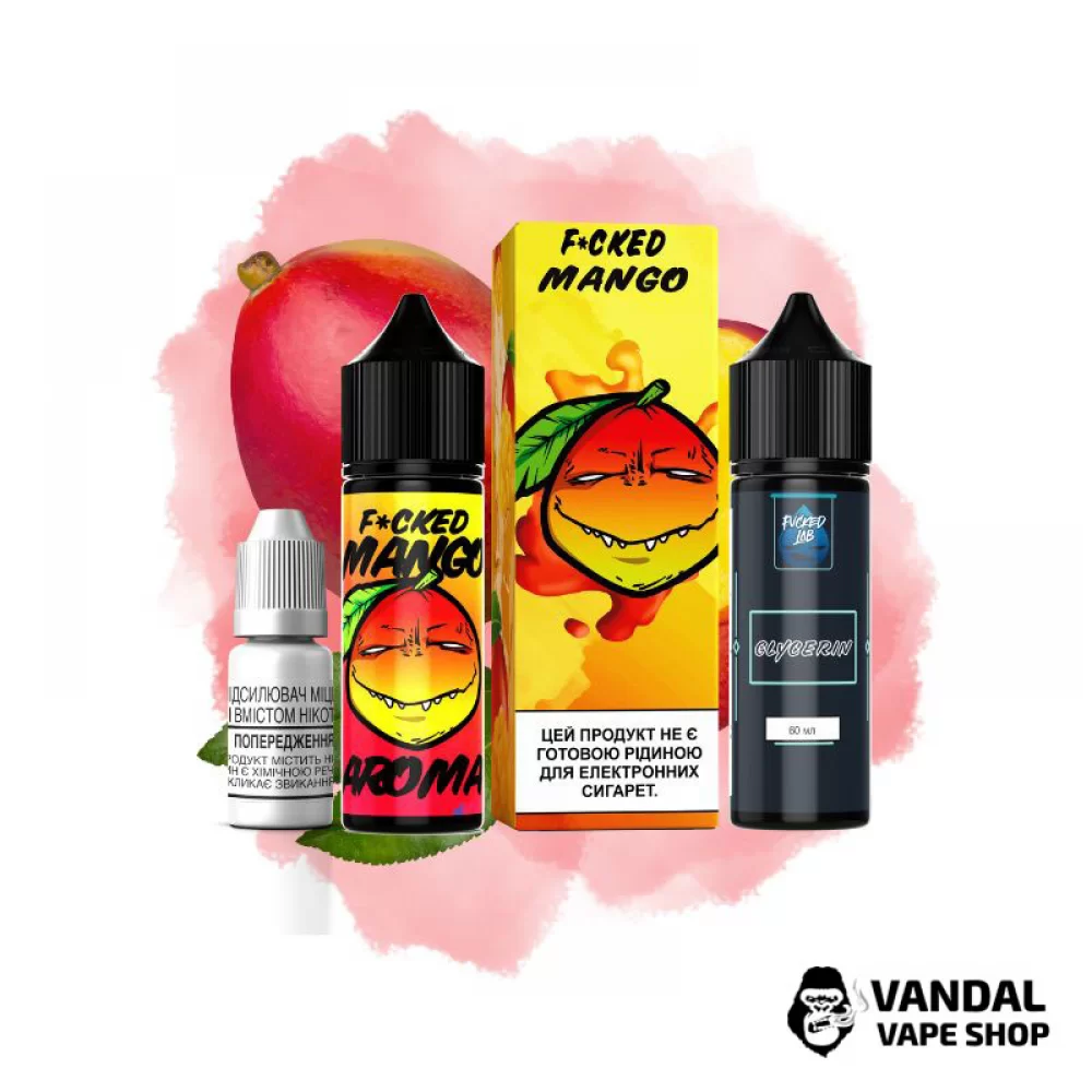 Набор для самозамеса Fucked Lab Organic 60 мл 3 мг со вкусом манго Набор для самозамеса Fucked Lab Organic 60 мл 3 мг со вкусом манго