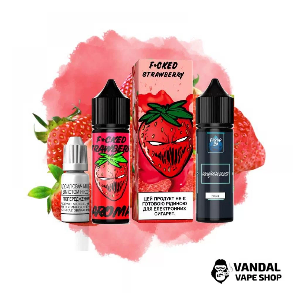 Набор для самозамеса Fucked Lab Organic 60 мл 3 мг со вкусом клубники