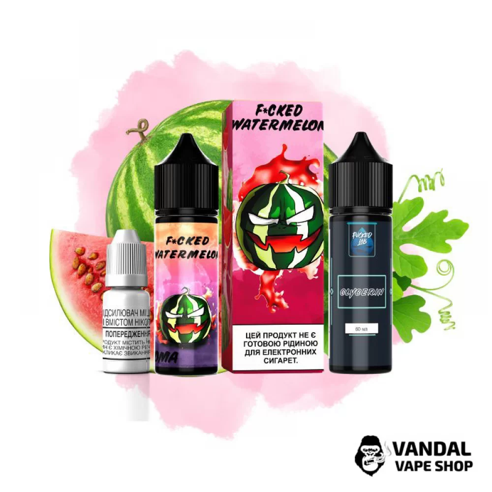 Набор для самозамеса Fucked Lab Organic 60 мл 6 мг со вкусом арбуза Набор для самозамеса Fucked Lab Organic 60 мл 6 мг со вкусом арбуза