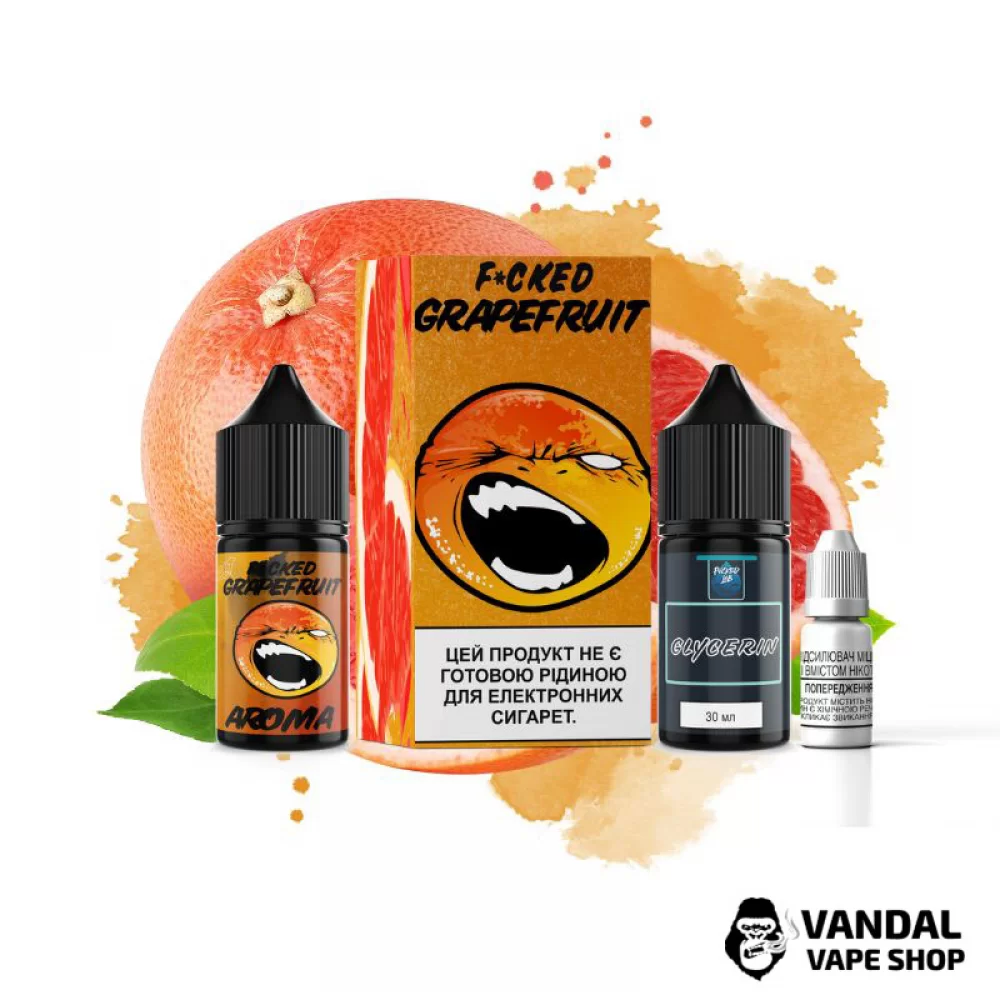 Набір для самозамісу Fucked Lab Salt 30 мл 25 мг зі смаком грейпфрута Набір для самозамісу Fucked Lab Salt 30 мл 25 мг зі смаком грейпфрута