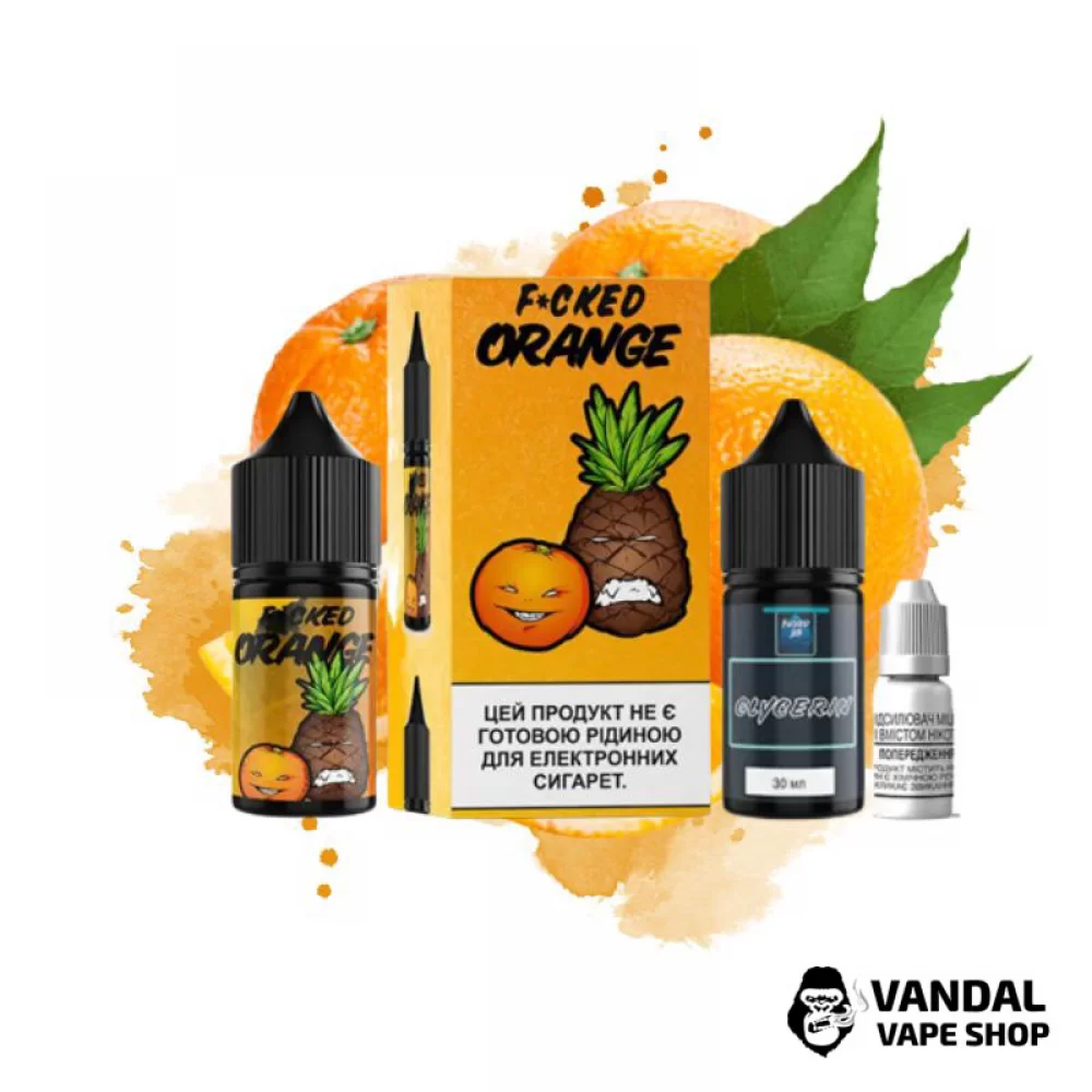 Набір для самозамісу Fucked Lab Salt 30 мл 25 мг зі смаком апельсину Набір для самозамісу Fucked Lab Salt 30 мл 25 мг зі смаком апельсину