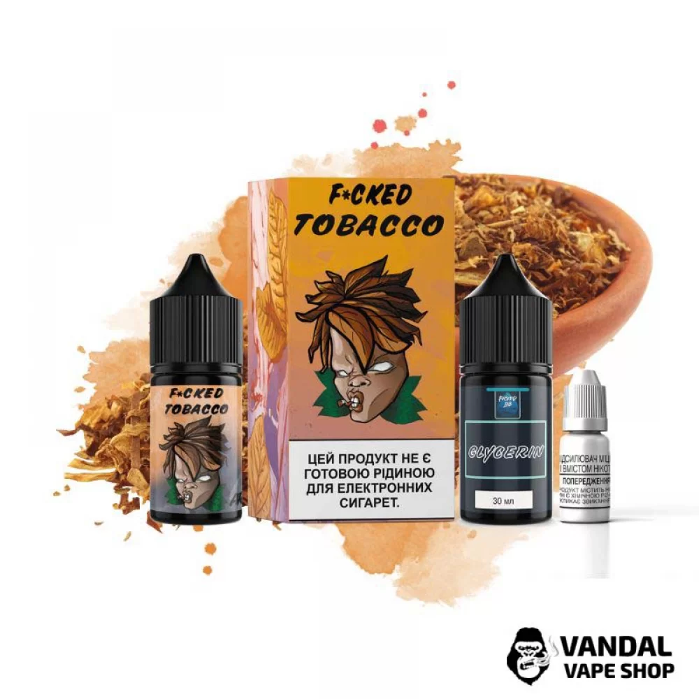 Набір для самозамісу Fucked Lab Salt 30 мл 50 мг зі смаком тютюна Набір для самозамісу Fucked Lab Salt 30 мл 50 мг зі смаком тютюна