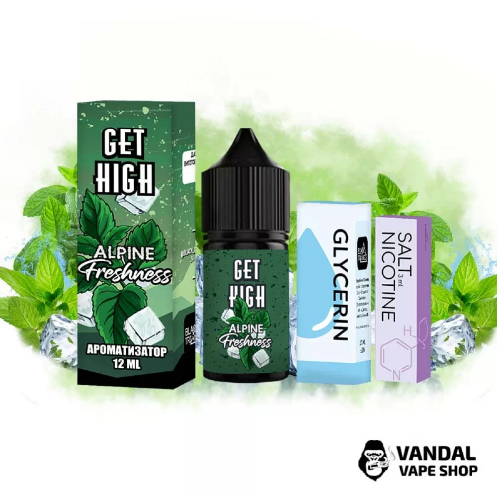 Набор для самозамеса Get High 30 мл 25 мг - со вкусом альпийського мороза.