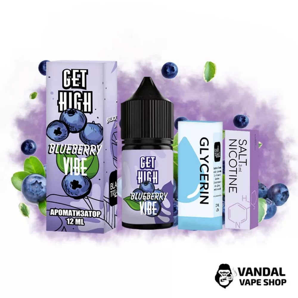 Набір для самозамісу Get High 30 мл 50 мг - зі смаком чорниці.